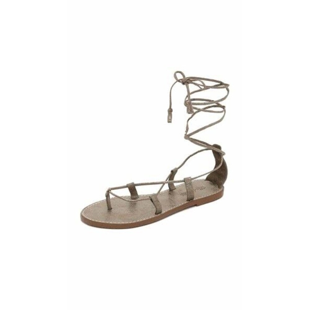 Madewell The Boardwalk Lace Up Gladiator Leather Metallic Sandals Women’s 8.5